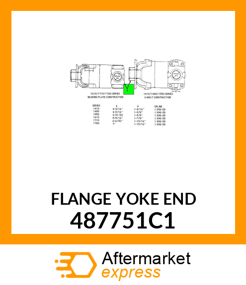 FLANGE YOKE END 487751C1