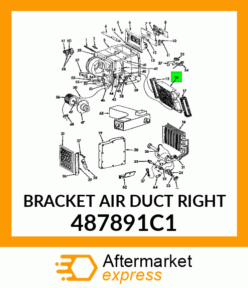 BRACKET AIR DUCT RIGHT 487891C1