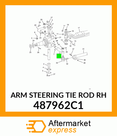 ARM STEERING TIE ROD RH 487962C1