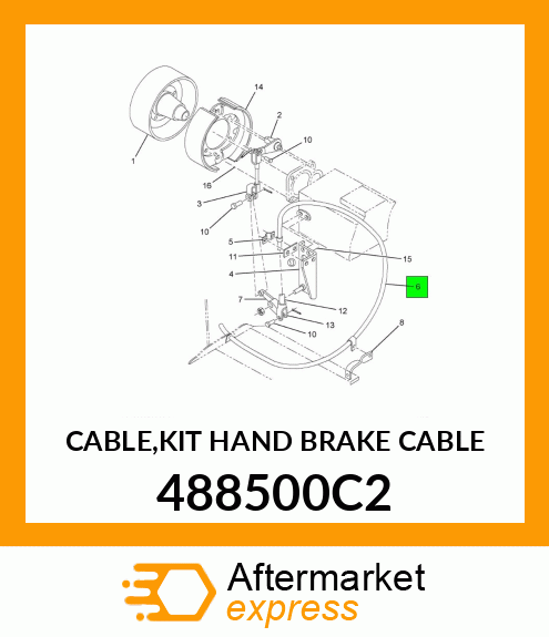 CABLE,KIT HAND BRAKE CABLE 488500C2