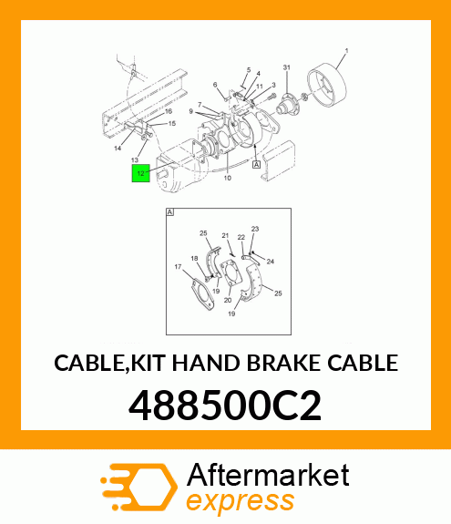 CABLE,KIT HAND BRAKE CABLE 488500C2