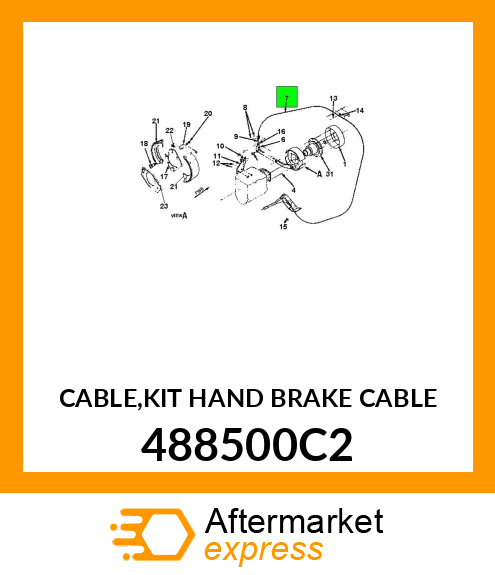 CABLE,KIT HAND BRAKE CABLE 488500C2