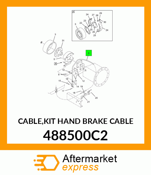 CABLE,KIT HAND BRAKE CABLE 488500C2