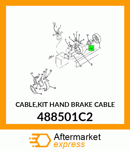 CABLE,KIT HAND BRAKE CABLE 488501C2