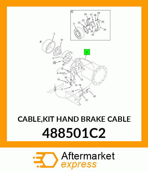 CABLE,KIT HAND BRAKE CABLE 488501C2