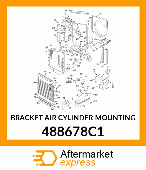 BRACKET AIR CYLINDER MOUNTING 488678C1