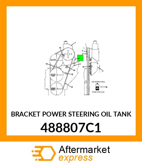 BRACKET POWER STEERING OIL TANK 488807C1