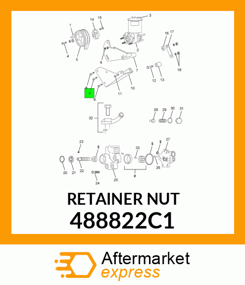 RETAINER NUT 488822C1