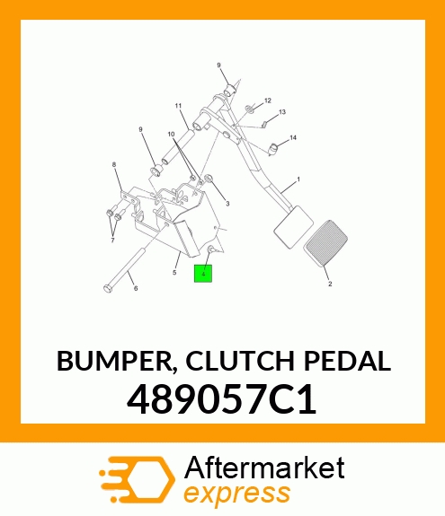 BUMPER, CLUTCH PEDAL 489057C1