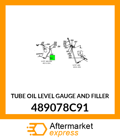 TUBE OIL LEVEL GAUGE AND FILLER 489078C91
