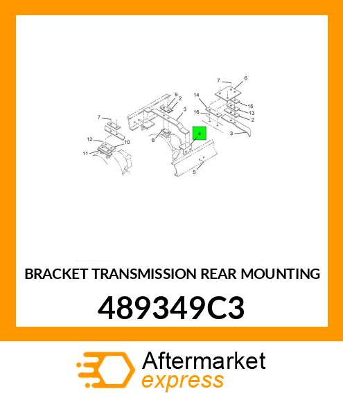 BRACKET TRANSMISSION REAR MOUNTING 489349C3