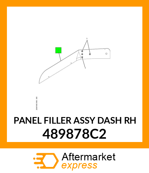 PANEL FILLER ASSY DASH RH 489878C2