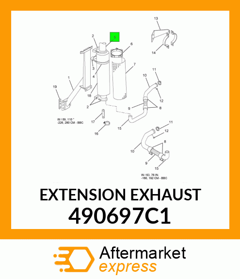 EXTENSION EXHAUST 490697C1