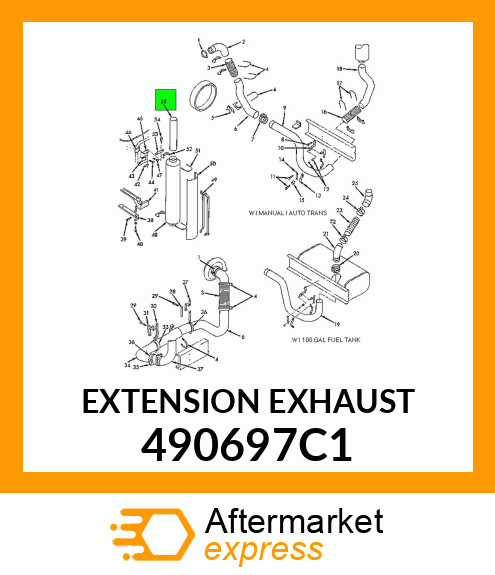 EXTENSION EXHAUST 490697C1