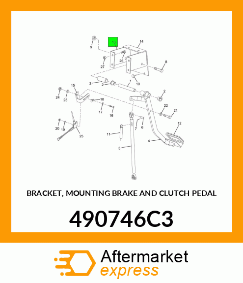 BRACKET, MOUNTING BRAKE AND CLUTCH PEDAL 490746C3