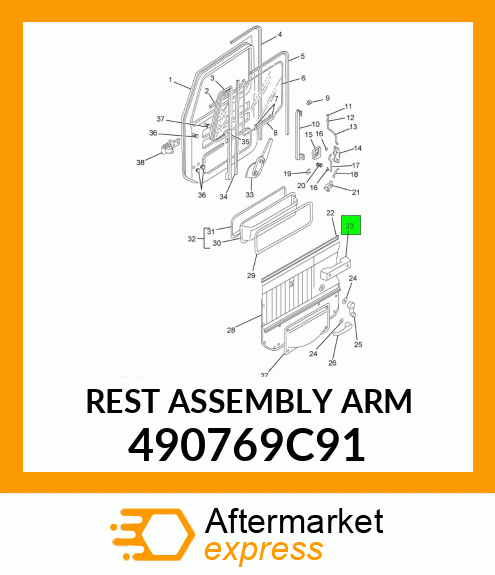 REST ASSEMBLY ARM 490769C91