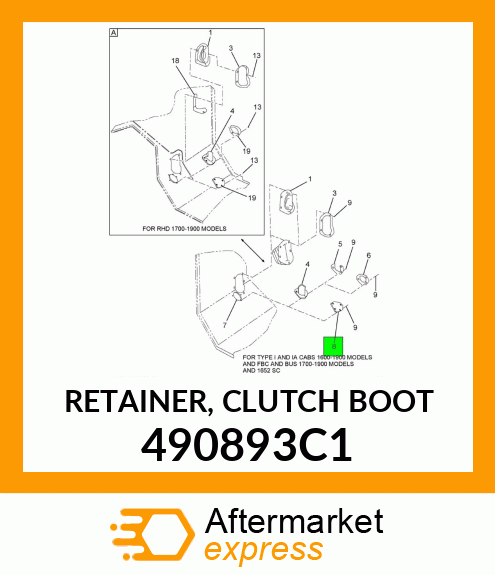 RETAINER, CLUTCH BOOT 490893C1