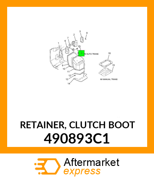 RETAINER, CLUTCH BOOT 490893C1