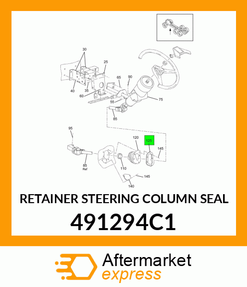 RETAINER STEERING COLUMN SEAL 491294C1