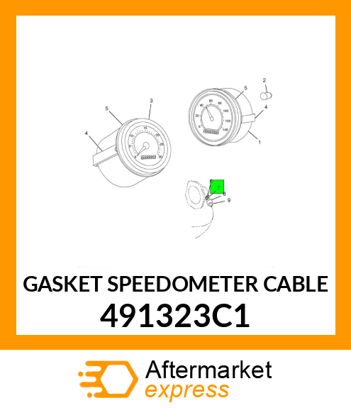 GASKET SPEEDOMETER CABLE 491323C1