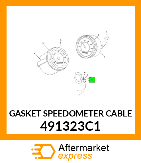 GASKET SPEEDOMETER CABLE 491323C1