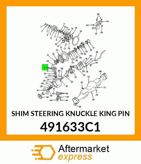 SHIM STEERING KNUCKLE KING PIN 491633C1