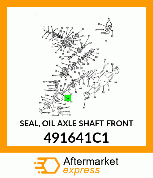 SEAL, OIL AXLE SHAFT FRONT 491641C1