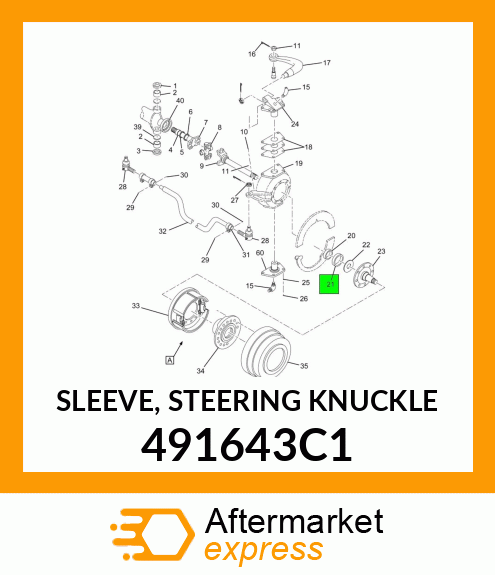 SLEEVE, STEERING KNUCKLE 491643C1