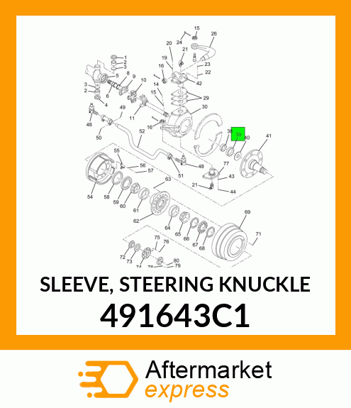 SLEEVE, STEERING KNUCKLE 491643C1