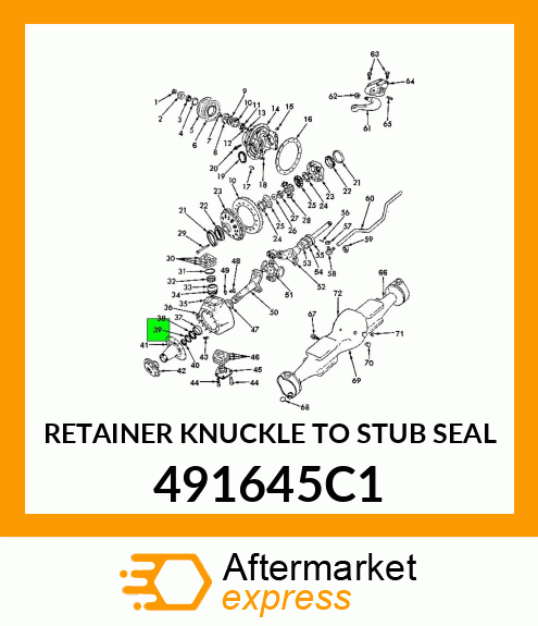 RETAINER KNUCKLE TO STUB SEAL 491645C1