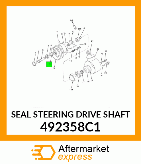 SEAL STEERING DRIVE SHAFT 492358C1