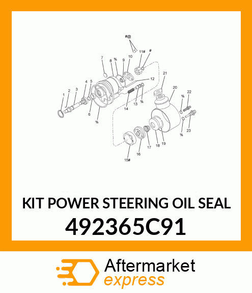 KIT POWER STEERING OIL SEAL 492365C91