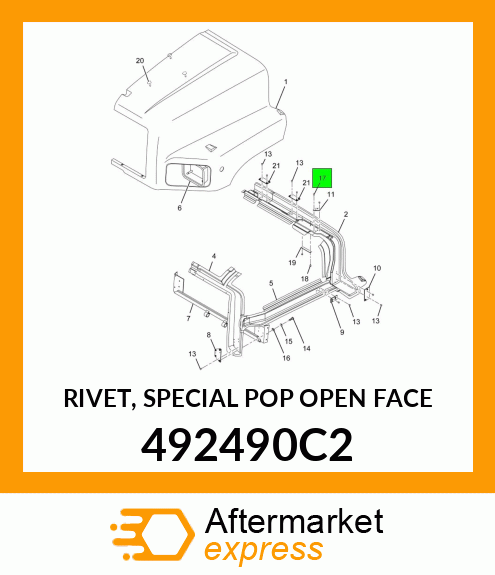 RIVET, SPECIAL POP OPEN FACE 492490C2