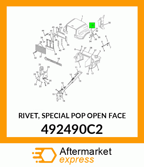 RIVET, SPECIAL POP OPEN FACE 492490C2