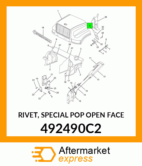 RIVET, SPECIAL POP OPEN FACE 492490C2