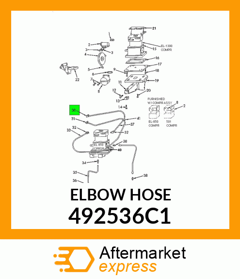 ELBOW HOSE 492536C1