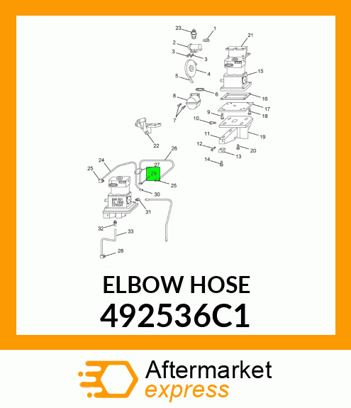 ELBOW HOSE 492536C1