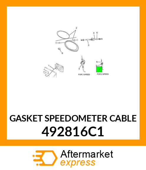 GASKET SPEEDOMETER CABLE 492816C1