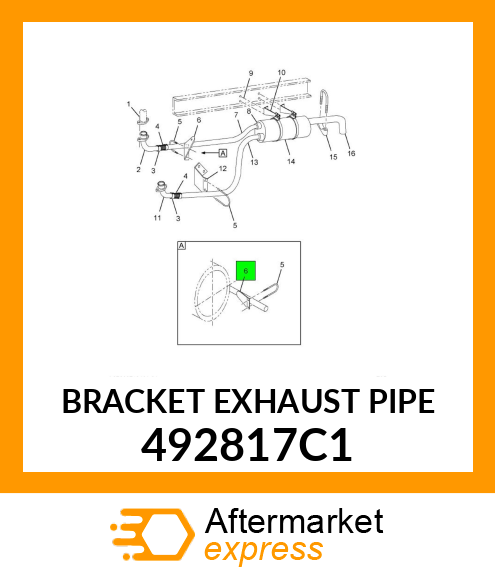 BRACKET EXHAUST PIPE 492817C1