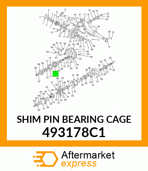 SHIM PIN BEARING CAGE 493178C1