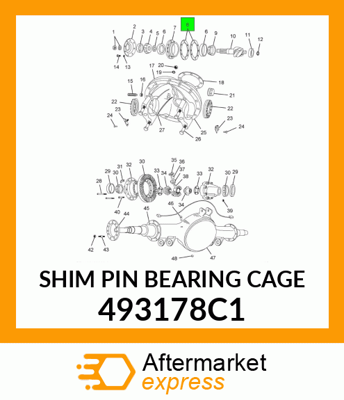 SHIM PIN BEARING CAGE 493178C1