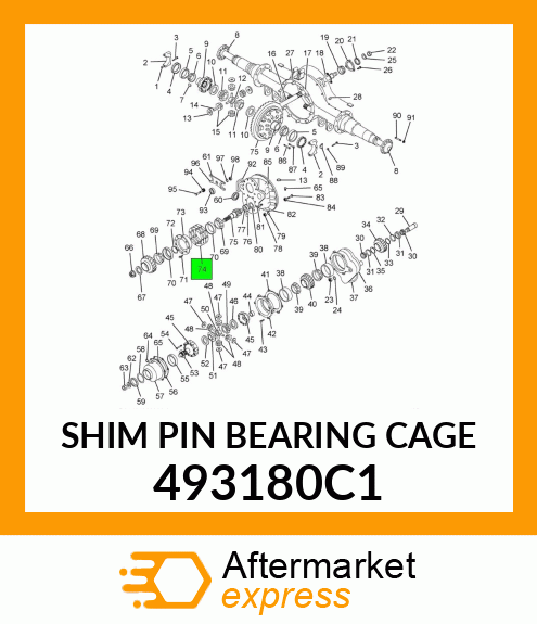 SHIM PIN BEARING CAGE 493180C1