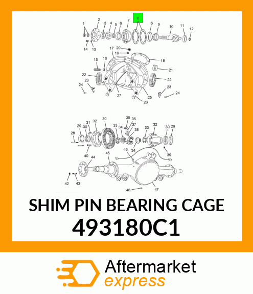 SHIM PIN BEARING CAGE 493180C1