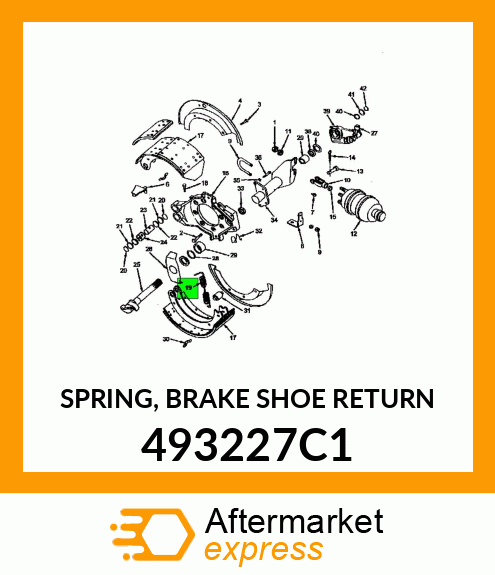 SPRING, BRAKE SHOE RETURN 493227C1