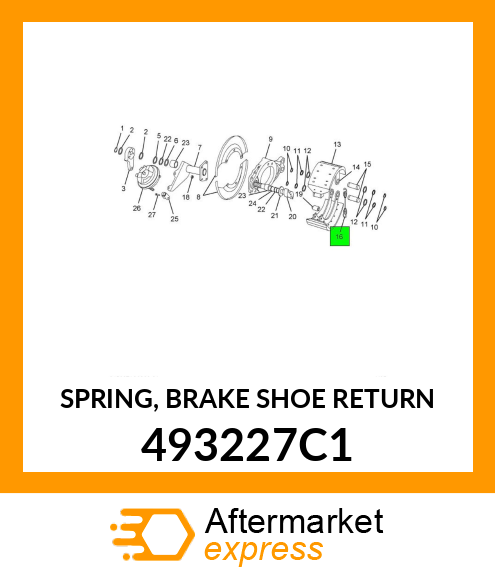 SPRING, BRAKE SHOE RETURN 493227C1