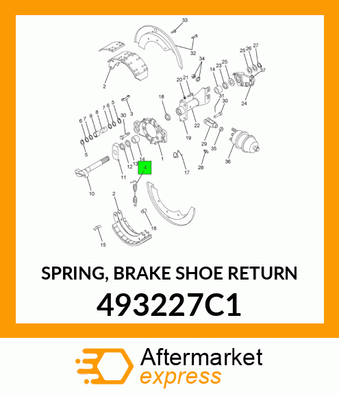 SPRING, BRAKE SHOE RETURN 493227C1