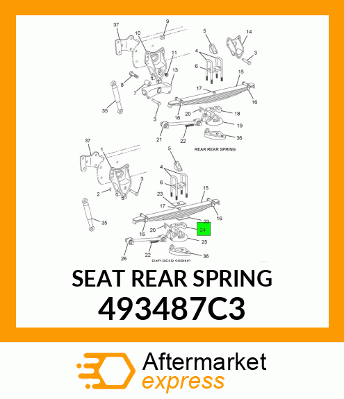 SEAT REAR SPRING 493487C3