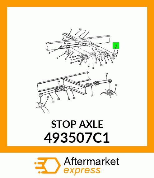 STOP AXLE 493507C1