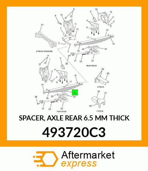 SPACER, AXLE REAR 6.5 MM THICK 493720C3