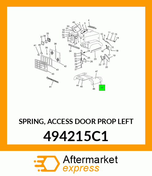 SPRING, ACCESS DOOR PROP LEFT 494215C1